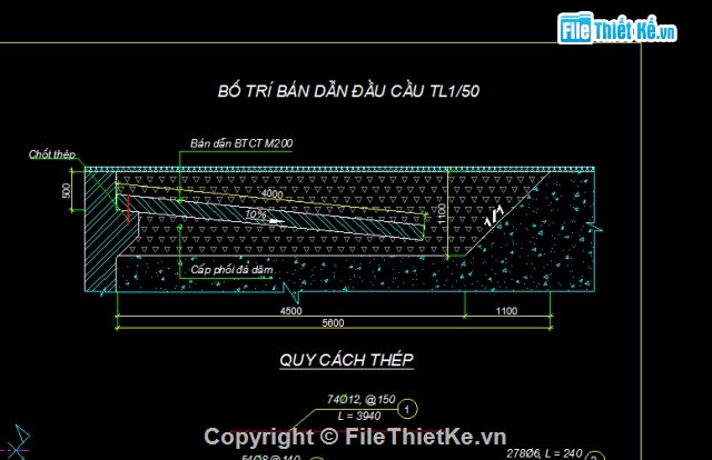 bản quá độ,bản dẫn,cốt thép,bản vượt,khối lượng,mố U